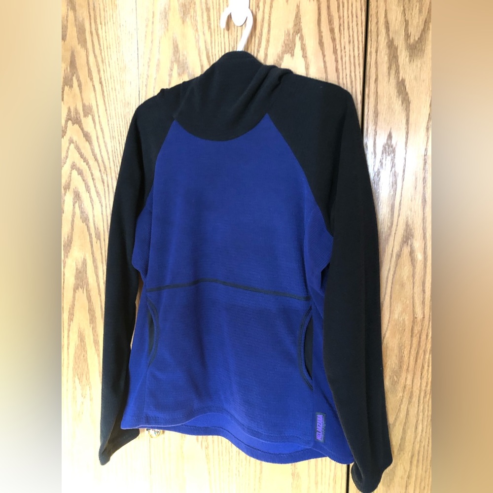 Men’s Melanzana Navy and Black Microgrid Fleece Medium